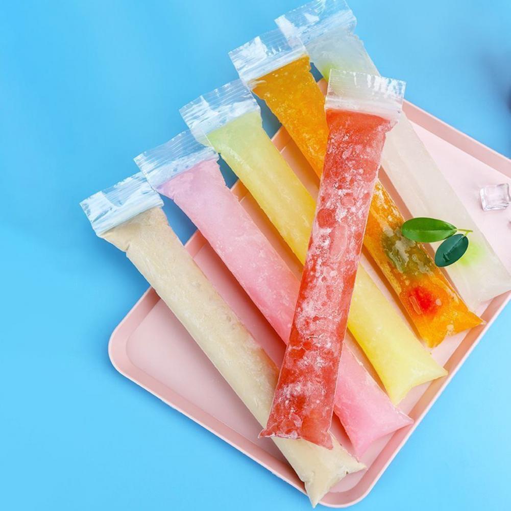 Food Packed Snacks - 使い捨てアイスバッグ デュアルジッパーシール アイスポップバッグ 食品グレード冷凍チューブ ヨーグルトバー フルーツスムージー