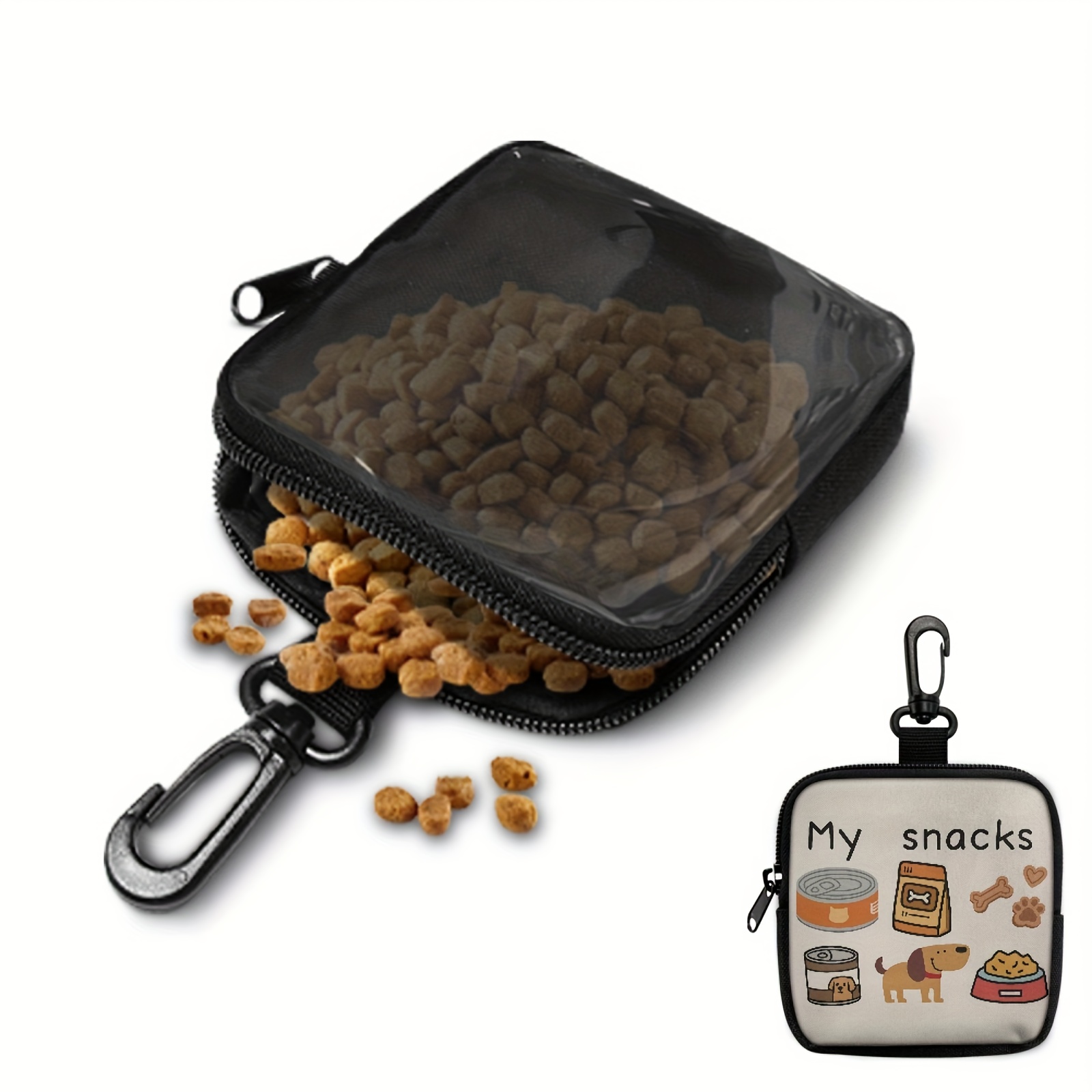 Food Snacks For Camping - ポータブルドッグトリートポーチペットトレーニングフード収納ディスペンサー多目的スナックポーチ屋外散歩キャンプペットオーナー向け