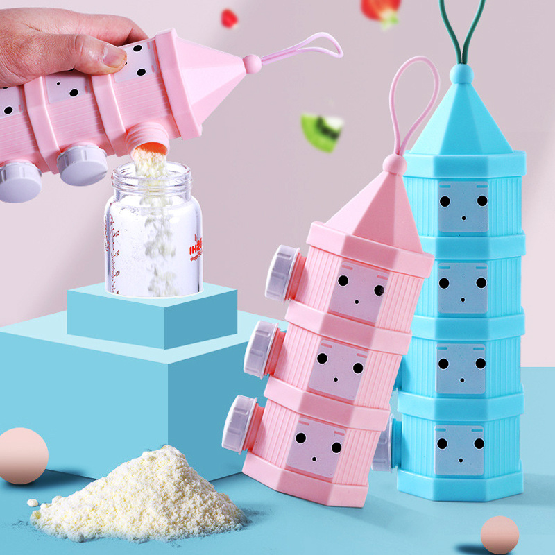 Food Snacks For Kids - 3/4ベビーフード,ポータブル,子供用スナックボックス,蓋付き,子供用ミルクディスペンサー,シリアル収納ボックス