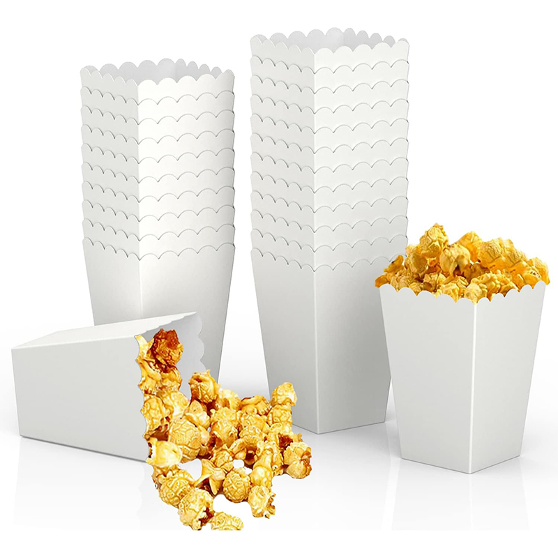Food Snacks For Kids - 12 個紙キャンディーカートンポップコーンボックスパーティー用品純粋なポップコーンボックススナック食品浴槽結婚式子供の誕生日用品