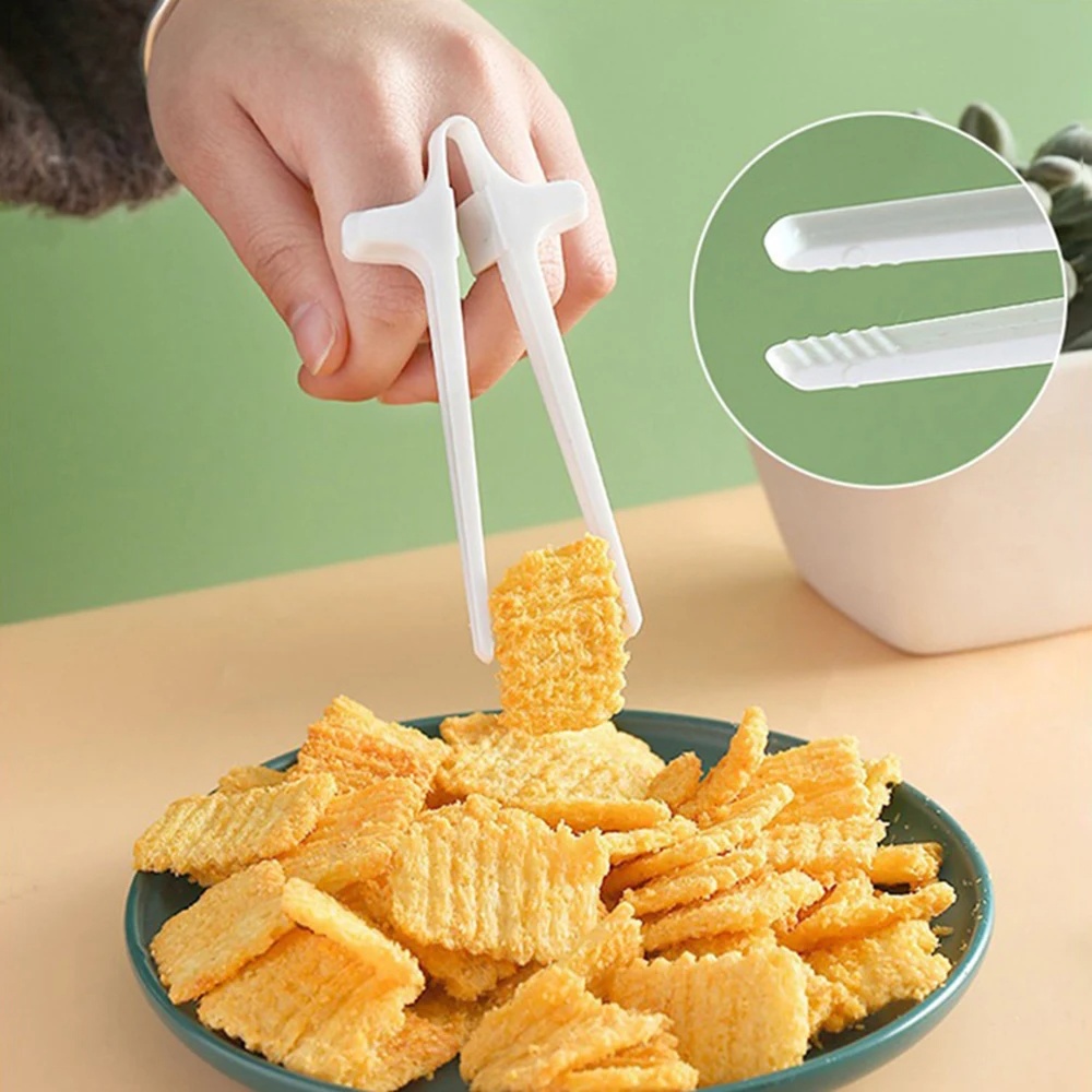 Snacks Food Video - 1PC Lazy Fingers Chopsticks - ハンズフリースナック＆ゲーム用クリップオンフードホルダー、ビデオストリーミング用、手を汚さない