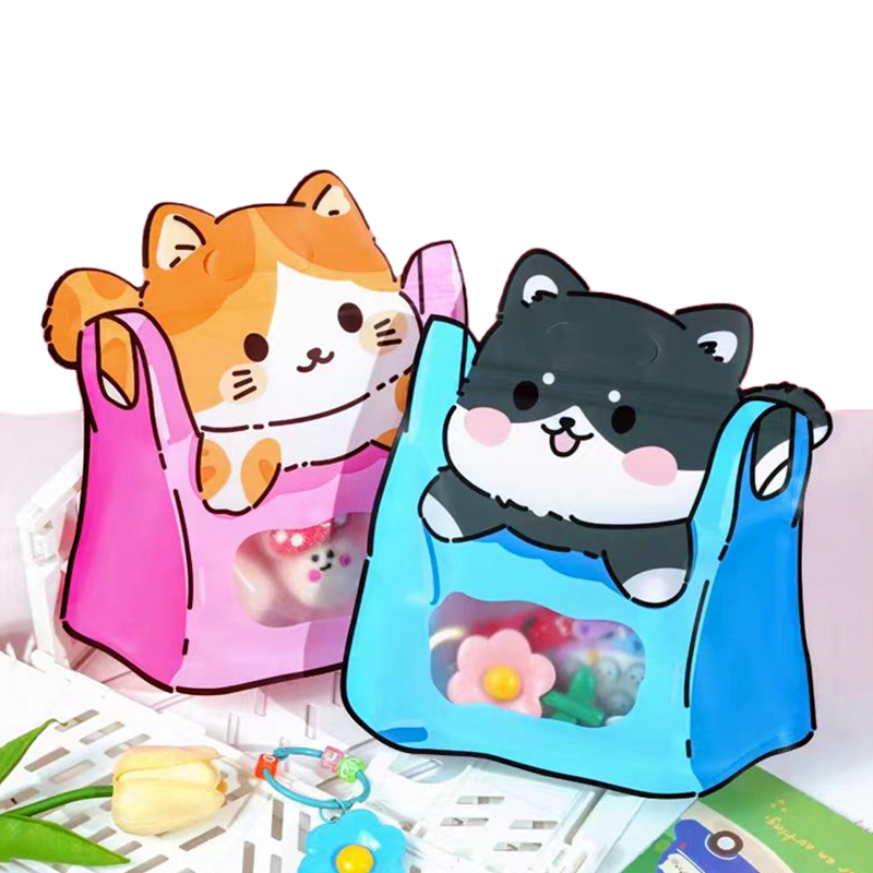 Food Snacks For Kids - 漫画のセルフシールスナックバッグ、つや消し窓、チョコレート、クッキー、キャンディーハンドバッグ、子供の日、子供の誕生日プレゼント
