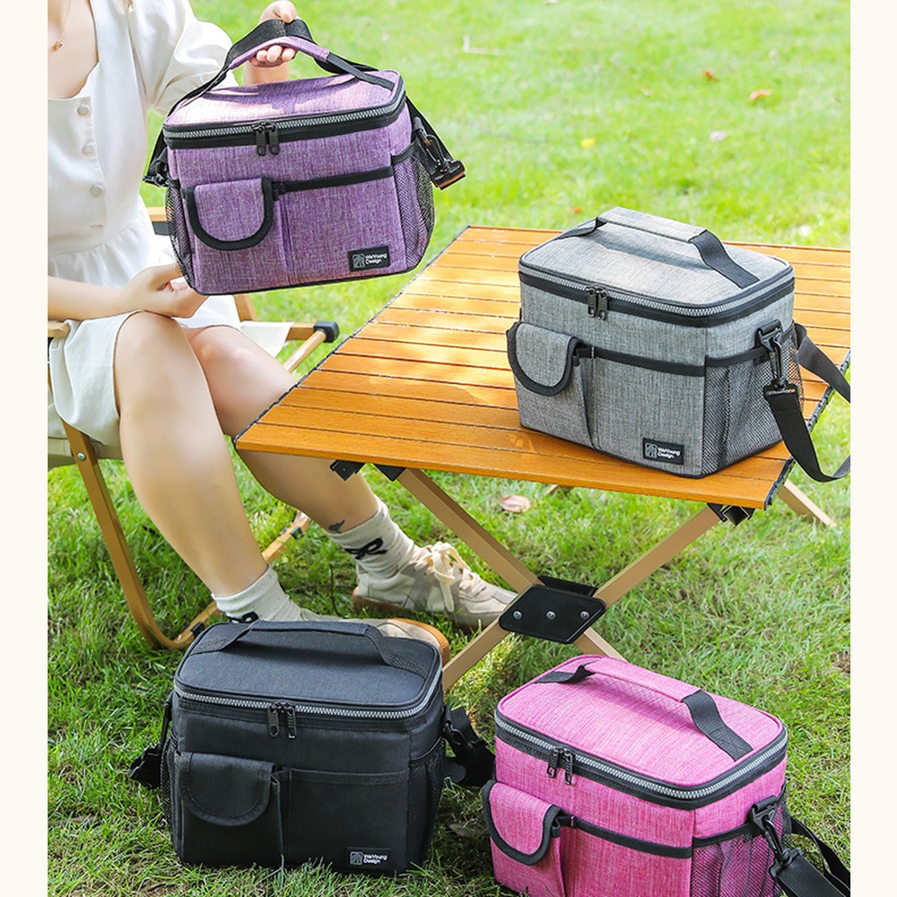 多機能二重層断熱クーラーバッグ大型食品保存ポーチ屋外ピクニッ - Food Snacks For Camping のレビューと価格