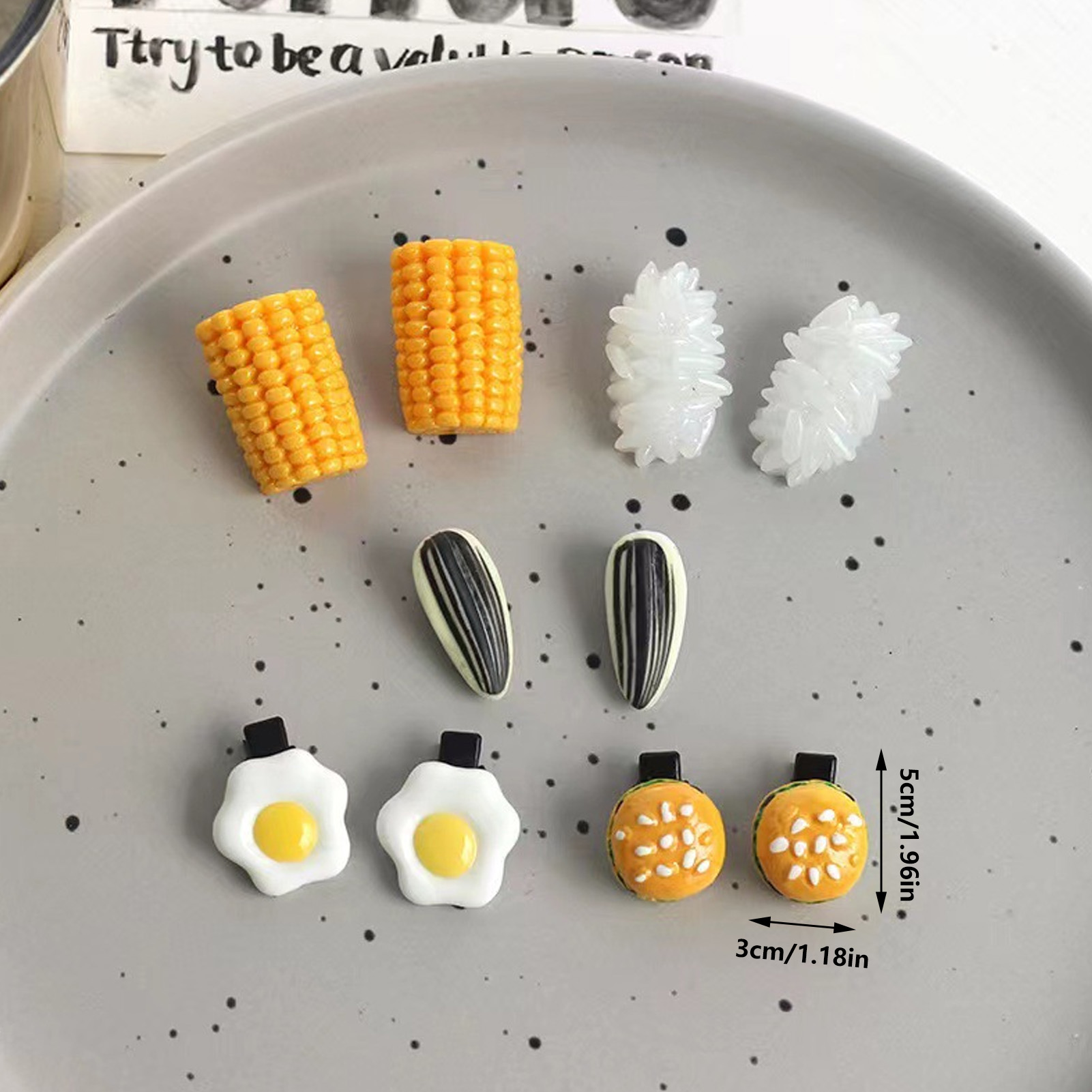 ミニフードヘアクリップセットリアルな米卵コーンスナックデザイ - Food Snacks For Kids のレビューと価格
