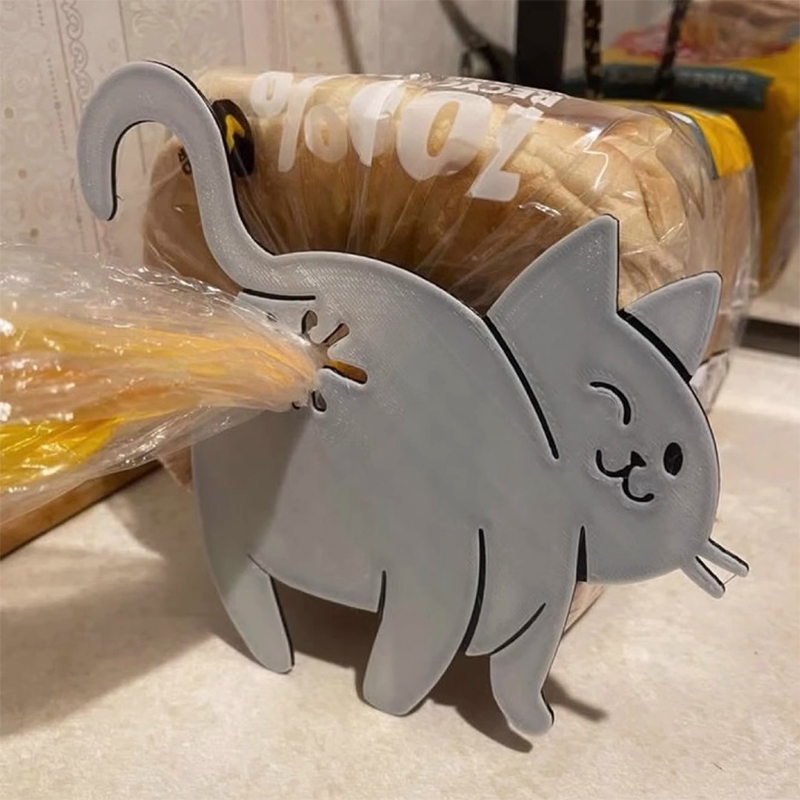 2個パック 3D猫のお尻型パン袋クリップ、猫好きのためのスナ - Food Packed Snacks のレビューと価格