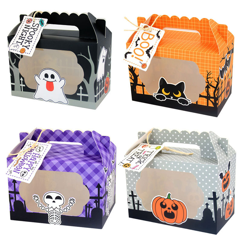 3/6 個ゴーストパンプキン猫キャンディハンドバッグ子供子供 - Food Snacks For Kids のレビューと価格