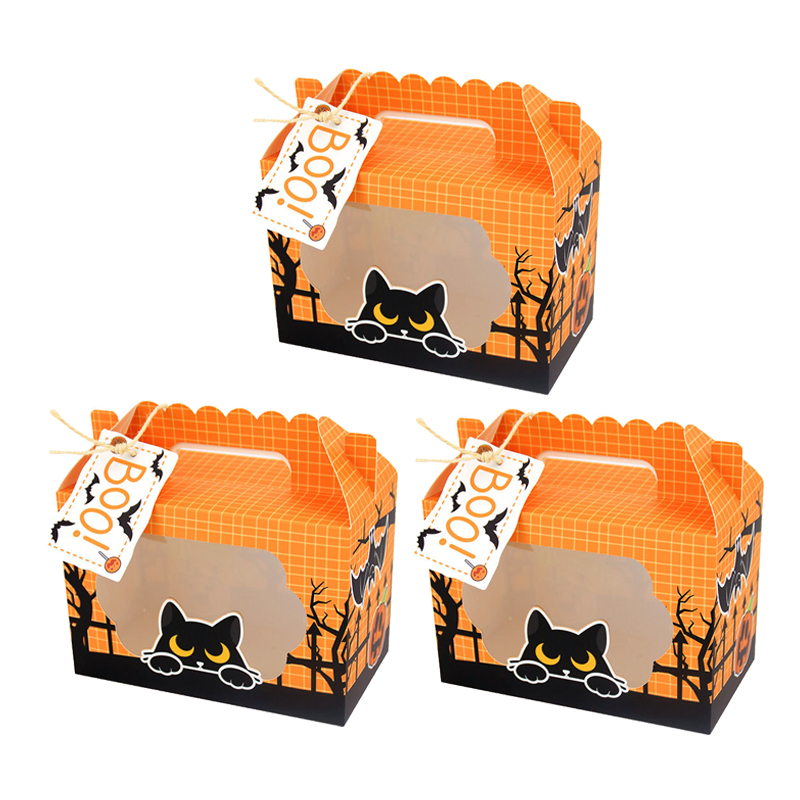 3/6 個ゴーストパンプキン猫キャンディハンドバッグ子供子供 - Food Snacks For Kids のレビューと価格