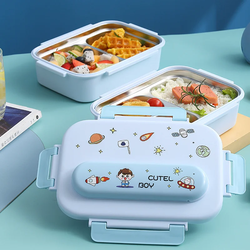 304 ステンレス鋼の子供用ランチボックス バッグ付き ポー - Food Snacks For Kids のレビューと価格