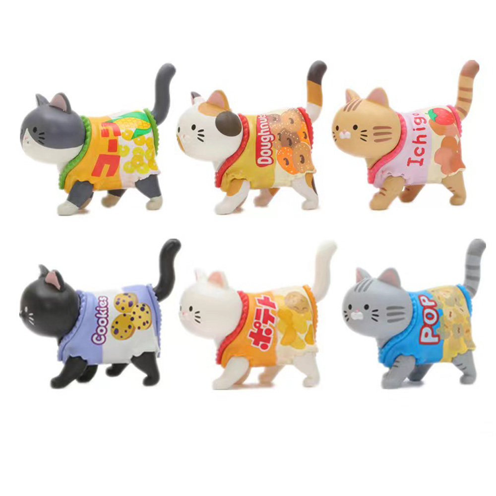 猫がテーマのブラインドボックスキャンディ包装スナックフィギュ - Food Snacks For Kids のレビューと価格