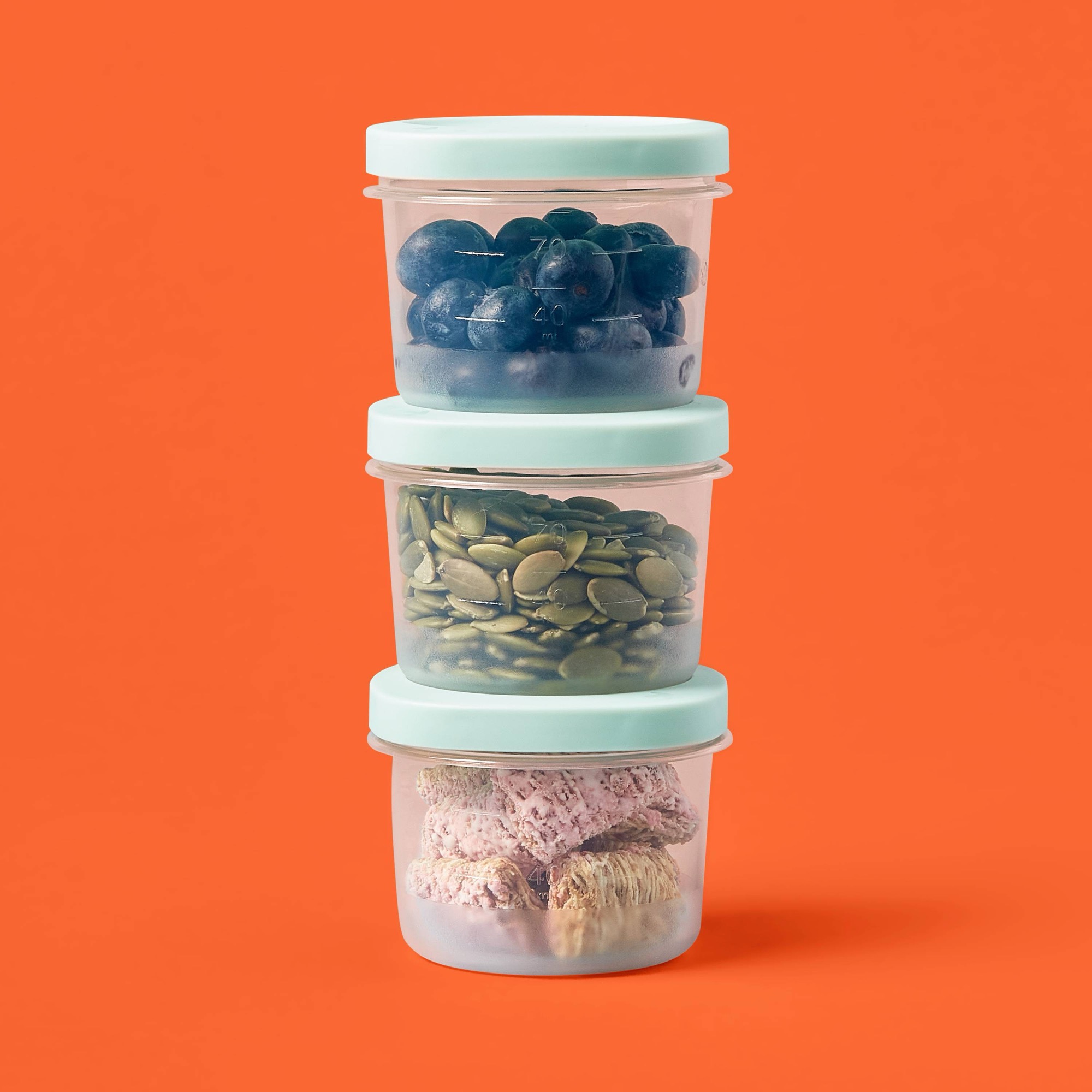 6個入りラウンド型ツイストロック食品保存容器、4液量オンスの - Food Prep Snacks のレビューと価格