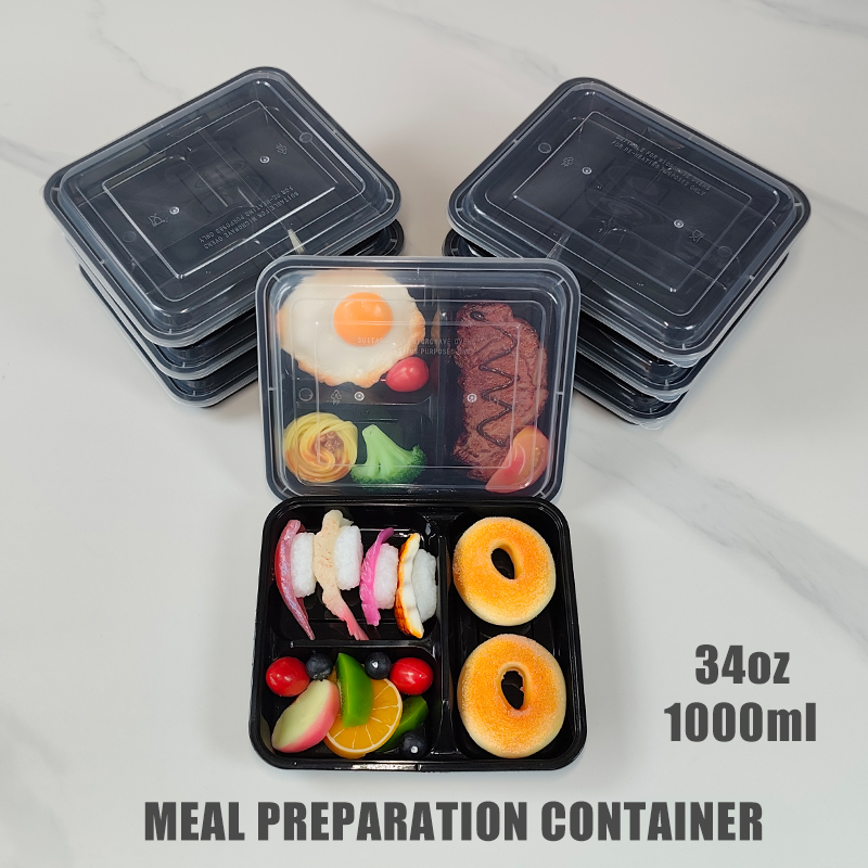 3コンパートメント 34オンス/1000ml、12/35個入 - Food Prep Snacks のレビューと価格